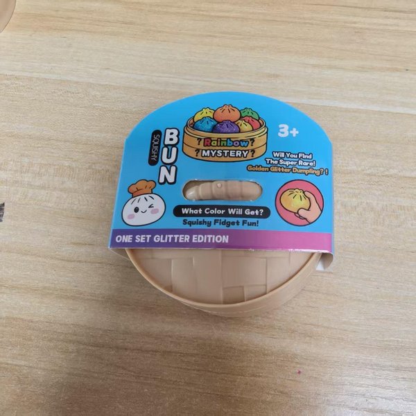 Mini BłYszcząCy PierożEk UśMiechnięTy Squishy Z PudełKiem PierożKi Sensoryczna Zabawka Do ŚCiskania Dla Redukcji Stresu W Magazynie-image