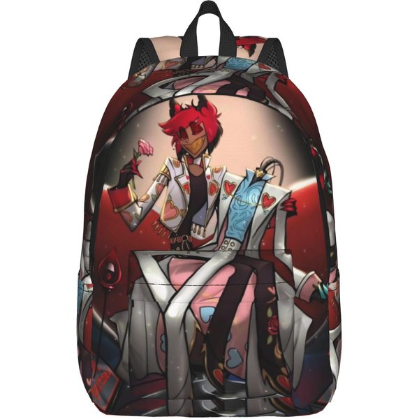 R-Radiostatic Vox Alastor Mochila De Moda Regalo Estudiante Trabajo Mochila Diaria Para Hombres Mujeres Bolso De Hombro Para PortáTil 14 Inches-image