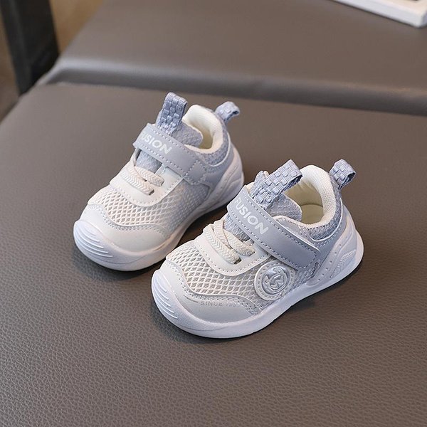 Buty Dla NiemowląT - Buty Funkcjonalne - Buty Do Nauki Chodzenia - AntypośLizgowa MięKka Podeszwa Dla NiemowląT - Siateczkowe Buty Dla Dziewczynek 18 Gray-image