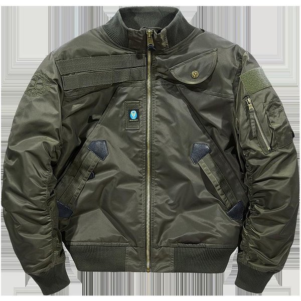 Kurtka Lotnicza MęSka Na Jesień I Zimę Nowa Outdoor Casual StóJka Wielokieszeniowa LuźNa DużY Rozmiar Kurtka MęSka XL Black-image