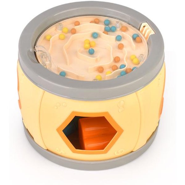 Tambor Para Bebé Tambor Rodante Colorido Instrumento Musical Juguete Para NiñOs PequeñOs Juguete Educativo Preescolar Ritmo Sonido Aprendizaje Musical Regalo Gray-image