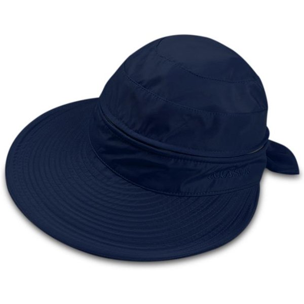 Sombrero Para El Sol Plegable Con Visera Anti-Uv Para Mujer, Sombrero De Playa, Gorra Para Exteriores Azul Oscuro-image