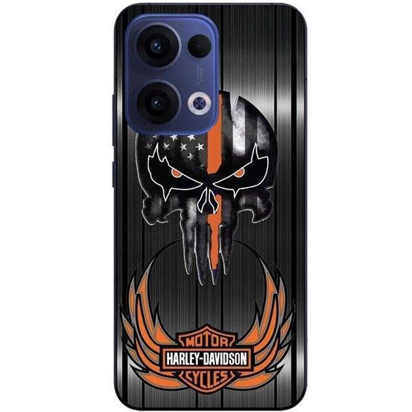 Coque De TéLéPhone - Maniacase - Oppo Reno 13 5G - Silicone - Souple - TêTe De Mort Negro-image