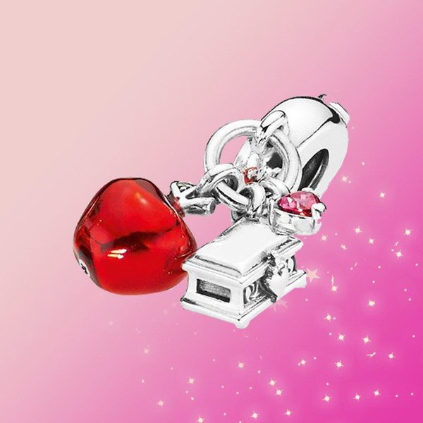 Charm Plata Colgante Blancanieves Compatible Con Collar Pulsera De Moda Original Para Mujer JoyeríA De Moda Regalo White-image