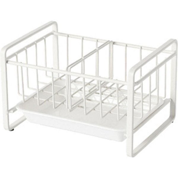 Organizador De Fregadero De Cocina Soporte De Esponja De Hierro Para Encimera Carrito Para Fregadero Con Bandeja De Goteo ExtraíBle Para Hogar White-image