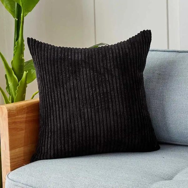 Funda De Almohada De Pana Funda De CojíN Acogedora 45X45Cm Para Sala De Estar Sofá Almohadas Decorativas DecoracióN Del Hogar NóRdico Housse De Coussin 50X50Cm-image