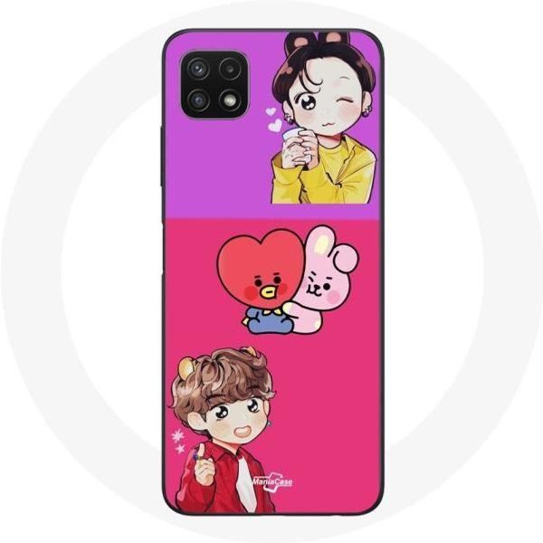 Coque Pour Samsung Galaxy A22 5G BTS Bangtan BT21 Tata V Chimmy Jimin-image