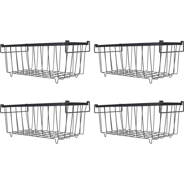 4 Piezas Cestas De Almacenamiento Para Congelador Horizontal Organizador De Alimentos De Alambre MetáLico Para Armario Refrigerado-image