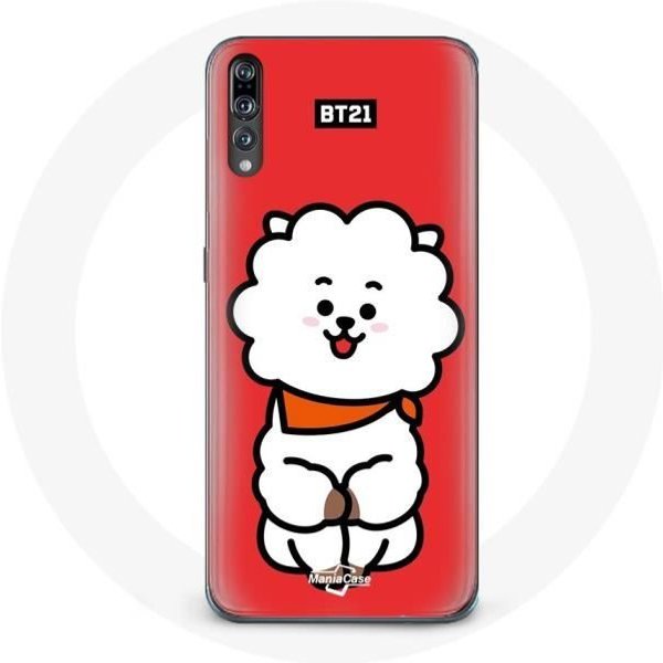 Funda Para Huawei P20 Pro BTS Bangtan Boys BT21 RJ De Jin Fondo Rojo-image