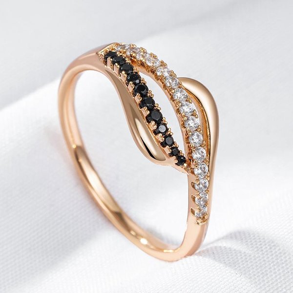 Anillo De Boda De Lujo Color Oro Rosa Para Novia Para Mujer Moda Brillante Circonita Natural Accesorios JoyeríA Fina Diaria Para Fiesta 10-image