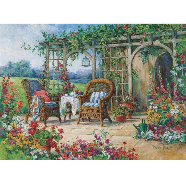 Pintura De Diamantes 5D DIY Con Taladro Redondo Completo Bordado Mosaico JardíN De Granja 20X30CM-image