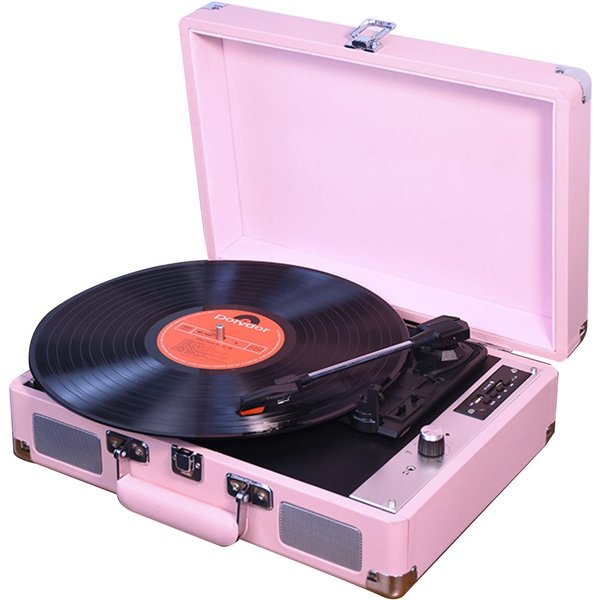 MZL-P01 Tocadiscos Discos De Vinilo LP Tocadiscos Compatible Con Discos De Vinilo De 7/10/12 Pulgadas EU Color Rosa-image