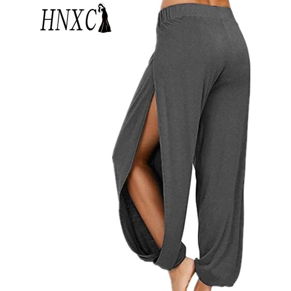 Pantalones Capri Casuales De Moda Para Mujer Hnxc Con Estampado De Color SóLido M Black-image