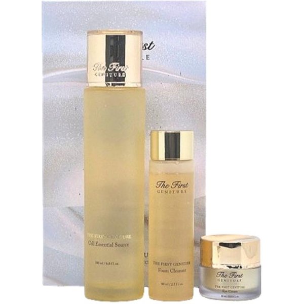 Ohui The First Geniture Cell Essential Source Set Especial | Esencia De 180 Ml + Contorno De Ojos De 10 Ml + Limpiador Espumoso De 80 Ml | Regalo Premium De Cuidado De La Piel Antienvejecimiento Special Set-image