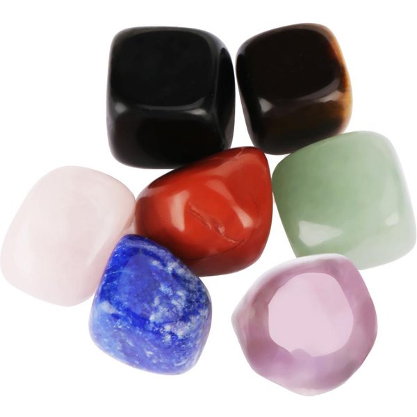 Juego De 7 Piedras Naturales Pulidas Para CuracióN De Cristales, Piedras EnergéTicas Para Chakras Y Yoga-image