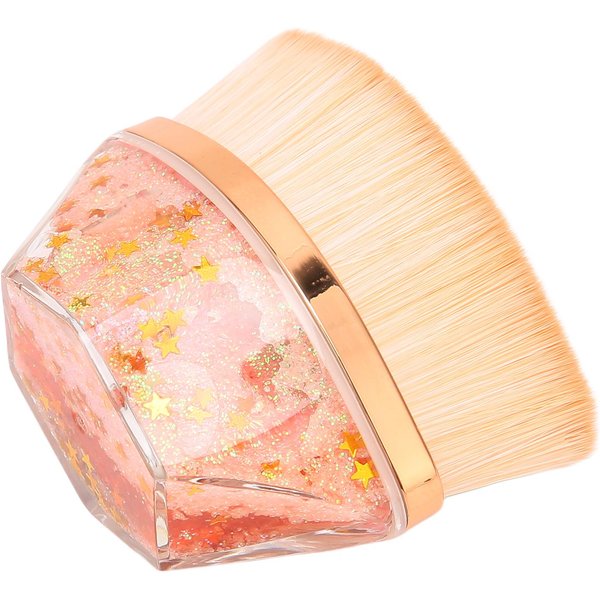 Brocha De Base Profesional PortáTil Exquisita De Pelo Suave Brocha De Maquillaje Para Base LíQuida BB Beige-image