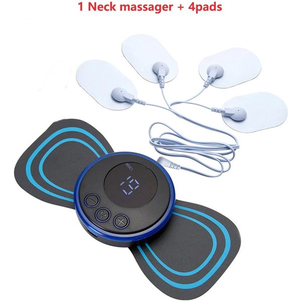 Mini MasażEr Szyi PrzenośNy EMS Elektryczna PodkłAdka Do MasażU Szyjki Macicy Ulga W BóLu Pulse Stymulator MięśNi CiałA NarzęDzia Do MasażU-image