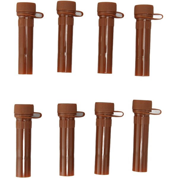 500 Sztuk Profesjonalna Przezroczysta Polipropylenowa ProbóWka Mikrocentryfugowa 1,5 Ml Z Zatrzaskowym Wieczkiem Flat Bottom Brown-image