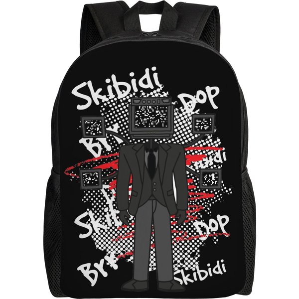 Skibidi Toilet Klasyczny Plecak Outdoorowy Do SzkołY Biznesowy Kamerzysta Tytanowy Plecak Dzienny Dla MężCzyzn Kobiet Laptop Komputer Torby PłóCienne-image