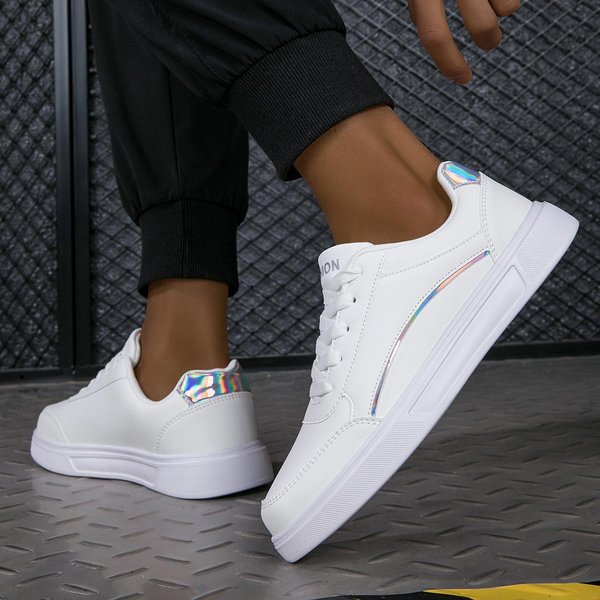 Zapatillas Deportivas Casuales Para Hombre Zapatos Planos CóModos Ligeros Transpirables Zapatos Blancos Deportivos De Tenis Zapatos Vulcanizados 36 Black-image