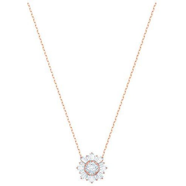 Collar Swarovski Idyllia Serie Sunshine Oro Rosa Girasol Incrustado Collar Para Mujer 5451376 Box (Random Color) White-image