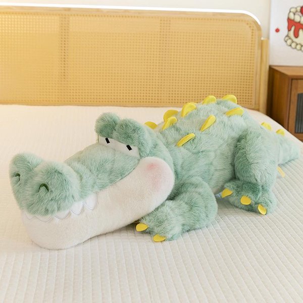 MuñEco Cocodrilo Almohada Para Dormir Para NiñAs Juguetes De Peluche MuñEca De Trapo Grande MuñEco Lindo Calmante Para NiñO Regalo 90Cm-image