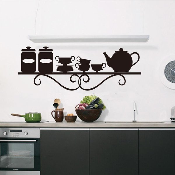 Naklejki Kuchnia PółKa Winylowe Naklejki ŚCienne Tapeta Do Kuchni Mural Artystyczny Naklejka ŚCienna WystróJ Domu Dekoracja Domu Plakat Dd0361 (Purple,30X87Cm) Fioletowy-image
