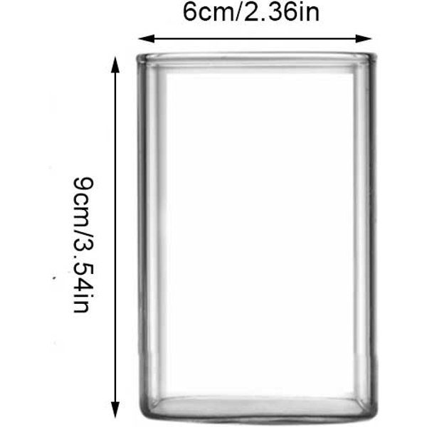 Taza De Cristal Cuadrada Taza De Café Resistente Al Calor Vasos De Agua Copa De Vino Taza De Té Transparente Taza Para Beber Leche Cerveza Té Zumo Postre 250-450ML-image