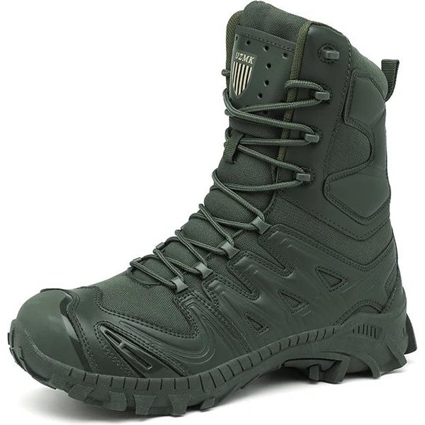Fuerzas Especiales Combate En El Desierto Botas TáCticas Para Hombre De CañA Alta Resistentes Al Desgaste Botas De Entrenamiento Impermeables Para MontañIsmo Al Aire Libre Deportes 45 Verde-image