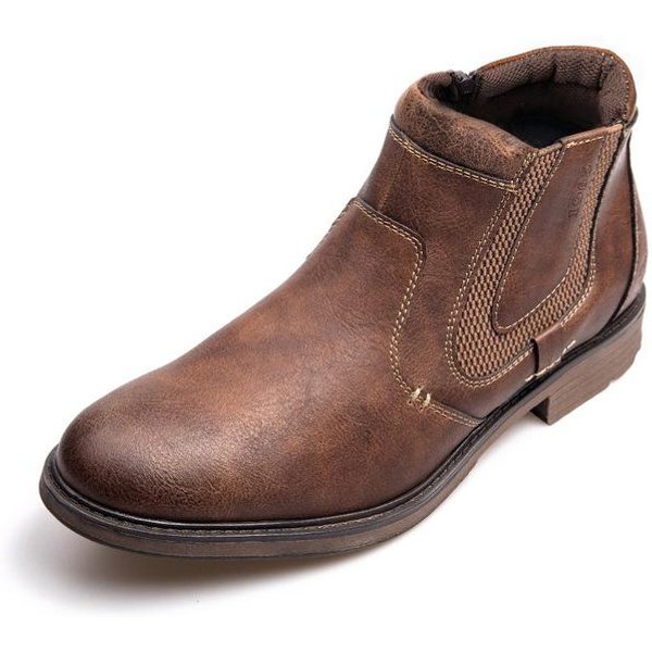 Primavera Y OtoñO Nuevas Botas De Trabajo Botas Chelsea Botas Martin Para Hombre Botas Para Hombre Botines Zapatos De Invierno Botas De Cuero 48-image