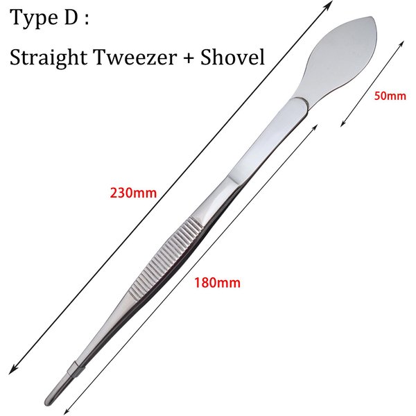 Rastrillo De RaíCes 2 En 1 De Acero Inoxidable 304 Con Pinzas Para BonsáI Y Mango ErgonóMico, Herramienta Para Cultivar Tierra Y Crear Suculentas.-image