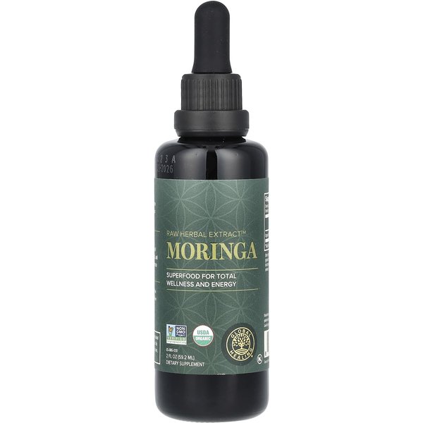 Global Healing, Surowy Ekstrakt ZiołOwy, Moringa, 2 Fl Oz (59,2 Ml)-image