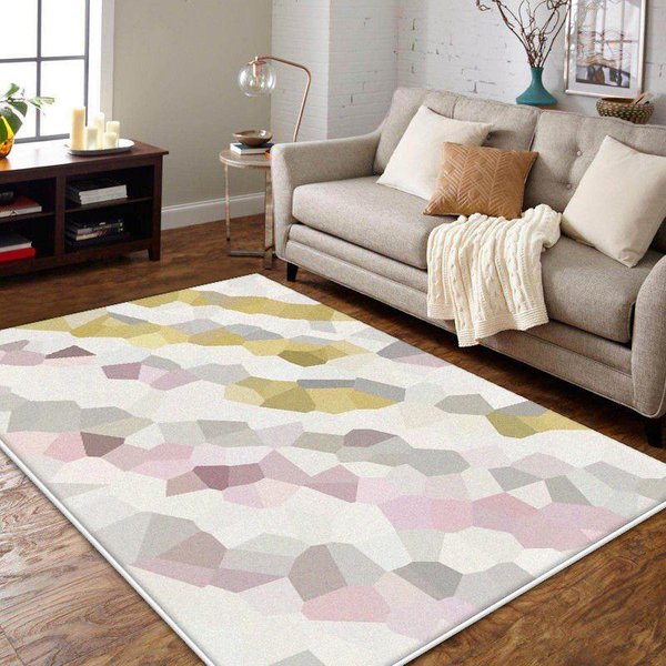 Nordycki Geometryczny Dywan Do Salonu Nowoczesna Dekoracja Domowa Sofa DużE Dywany Sypialnia WezgłOwie MięKka Mata AntypośLizgowa Pluszowa Zmywalna 60*90Cm-image
