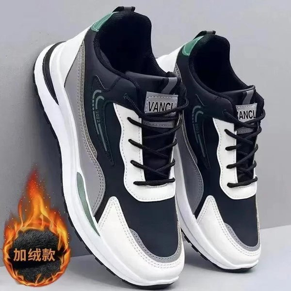 Zapatillas De Deporte Casuales De Retazos Para Hombre, Zapatos De Malla Transpirables Para Hombres, Zapatillas De Tenis Para Correr Al Aire Libre, Zapatillas De Deporte Masculinas Antideslizantes Con Cordones CáLidos 39 Black-image