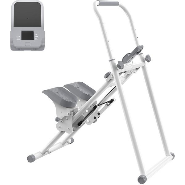QK-7906 Escalador Con Bandas De Resistencia, Pedales Y Manillar Ajustables, Pantalla Lcd, MáQuina Escaladora Compacta Para Cardio En Casa-image