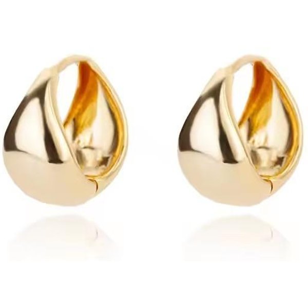 Pendientes Colgantes ÚNicos Y De Moda, Pendientes De Nicho Retro Exquisitos De Gama Alta Simples Y VersáTiles. Oro-image