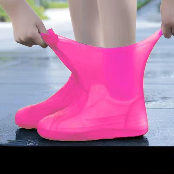 1 Par De Cubrezapatos De Goma Impermeables Para Lluvia Para Uso En Exteriores Cubrezapatos De Silicona Impermeables Cubrezapatos Para DíA Lluvioso Reutilizables Antideslizantes Lluvia Applicable 40-45 Gray-image