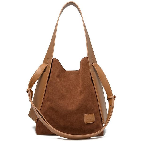 Nuevo Bolso De Cubo Para Mujer Nuevo Bolso De Hombro Para Viajeros De Alta Gama Bolso De Axila De Gran Capacidad Bandolera Brown-image