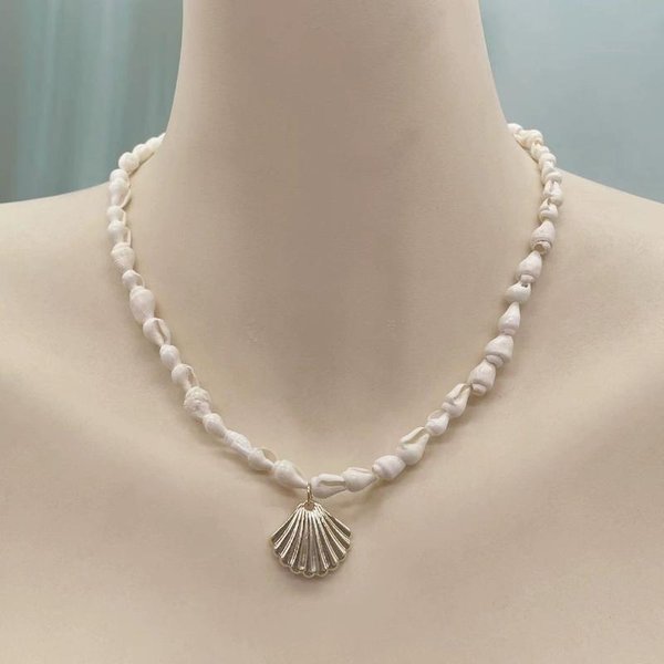 Bohemian Naszyjnik Z KoralikóW RyżOwych Z Wisiorkiem Rozgwiazdy Dla Kobiet RęCznie Robiony Imitacja Pereł Kolorowy Koralikowy Choker Letnia BiżUteria PlażOwa Gray-image