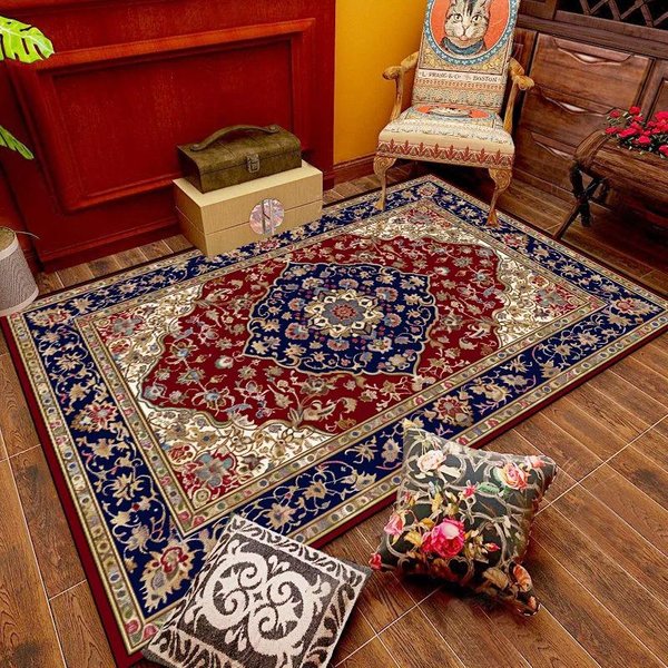 Turcja Mandala DużE Dywany Do Salonu Persja Dom AntypośLizgowe DużE Geometryczne Dywany Obszarowe Do Sypialni Salon Mata PodłOgowa Tapis 60*90Cm Brown-image
