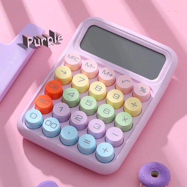 Calculadora De Dopamina De 12 DíGitos Calculadora De Escritorio Calculadora De Teclado MecáNico Mini Calculadora PortáTil Para El Hogar, La Escuela Y La Oficina Amarillo-image