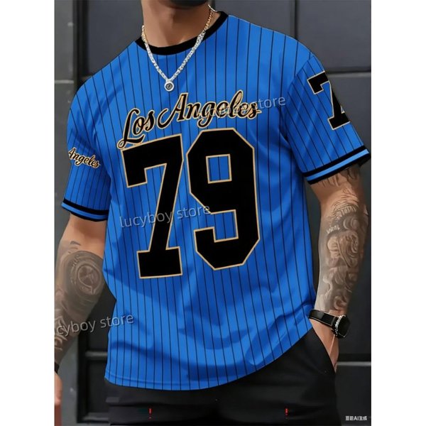 MęSka Koszulka Do KoszykóWki W AmerykańSkim Stylu Z Los Angeles, Vintage Sportowy T-Shirt Z KróTkim RęKawem I OkrąGłYm Dekoltem, Retro Graficzny Top Do SiłOwni Dla MężCzyzn L-image
