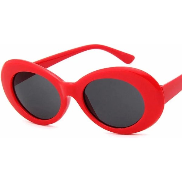 Gafas De Sol Ovaladas Gafas De Sol Estilosas CláSicas Para Mujer Gafas Estilo CláSico Gafas Para Mujer Blancas Negras Gafas De Sol ProteccióN UV400 Gafas De Sol 1PC Red-image