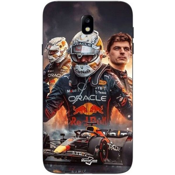 Coque Samsung Galaxy J7 2018 Verstappen F1 Art Wallpaper Maniacase Negro-image