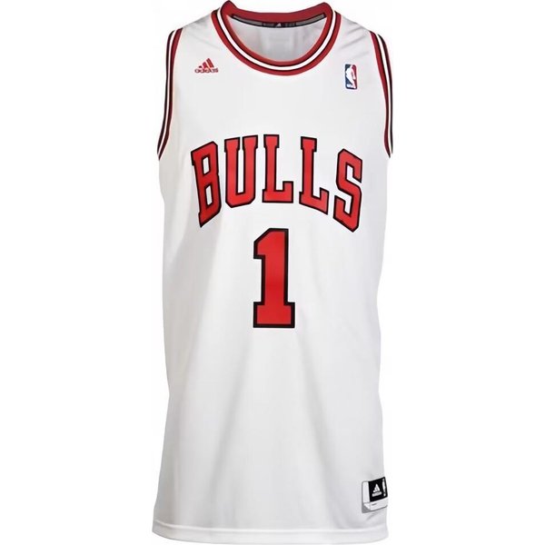 Adidas X NBA Kolaboracja Rose Bulls 1 Wyszywana Koszulka Swingman Fan Edition Unisex BiałA U08972 L White-image