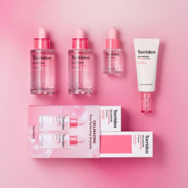 Toriden Cellmazing ColáGeno Doble Set Reafirmante De Poros – Ampolla De 30Ml×2 + Ampolla De 10Ml + Crema De ColáGeno De 20Ml Pink-image
