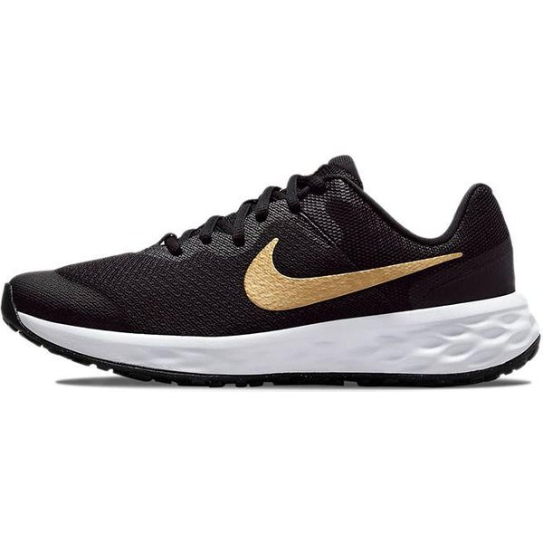 Zapatillas Nike Revolution 6 GS Negro Oro MetáLico NiñOs Blanco DD1096-002 38 Black-image