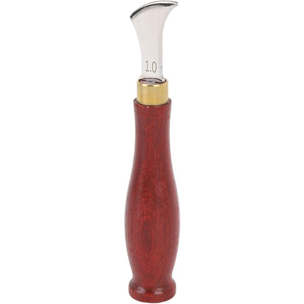 Marcador De Cuero 1Mm Mango ErgonóMico De Madera Acero De Alto Carbono Ranura Superficial Para Correa De Cuero Brown-image