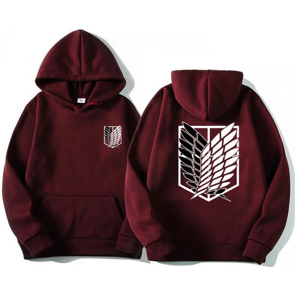 Atak Na Tytana MęSka Bluza Z Kapturem Anime Bluzy MężCzyźNi Kobiety Streetwear Sweter Harajuku Shingeki No Kyojin Bluzy Z Kapturem Bluza Ubrania Xxxl Black-image