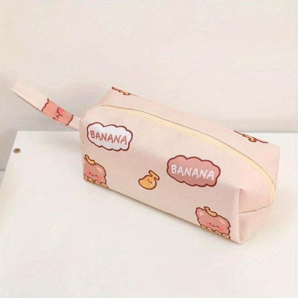 Estuche De LáPices De Oso De Dibujos Animados Kawaii De Gran Capacidad Bolsa Para BolíGrafos Organizador De Escritorio Lindo Estuche De Almacenamiento Material Escolar De Oficina-image